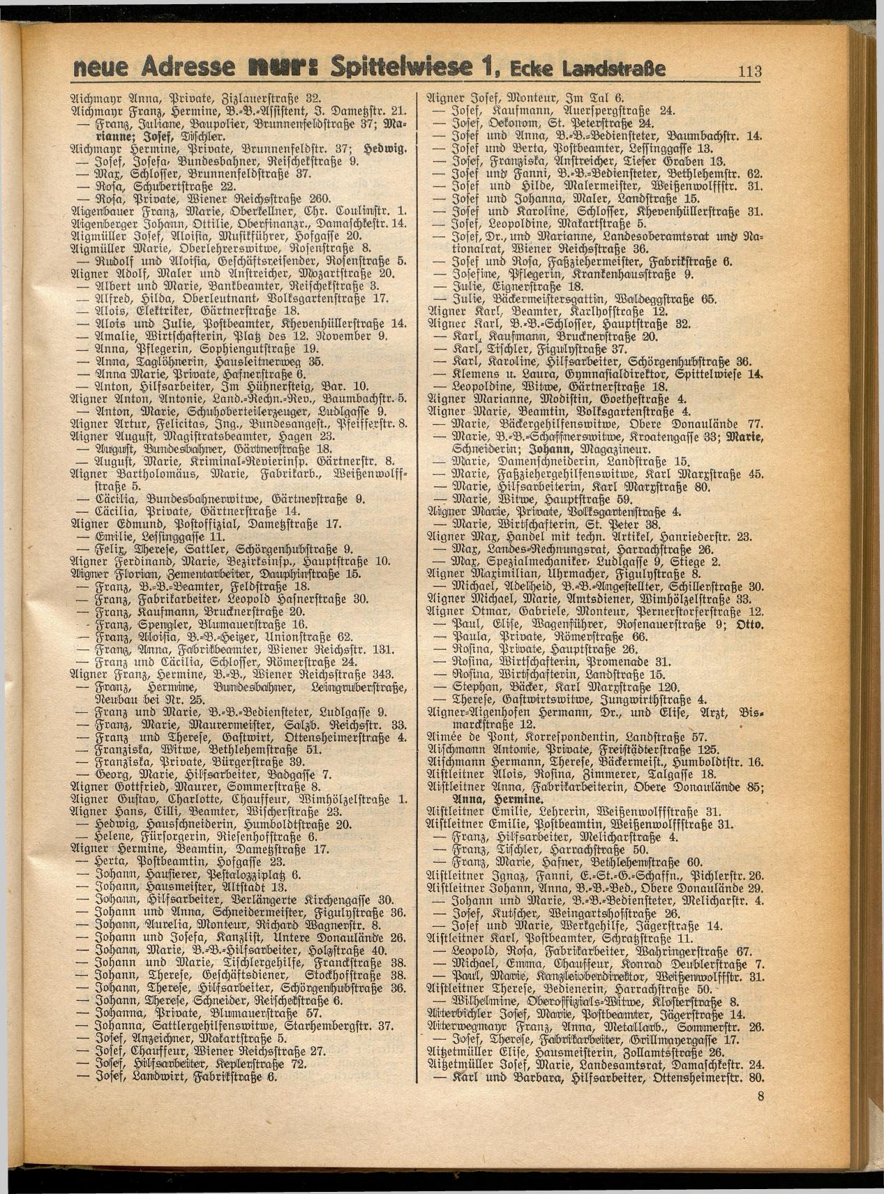 Amtliches Linzer Adreßbuch 1932 - Seite 123