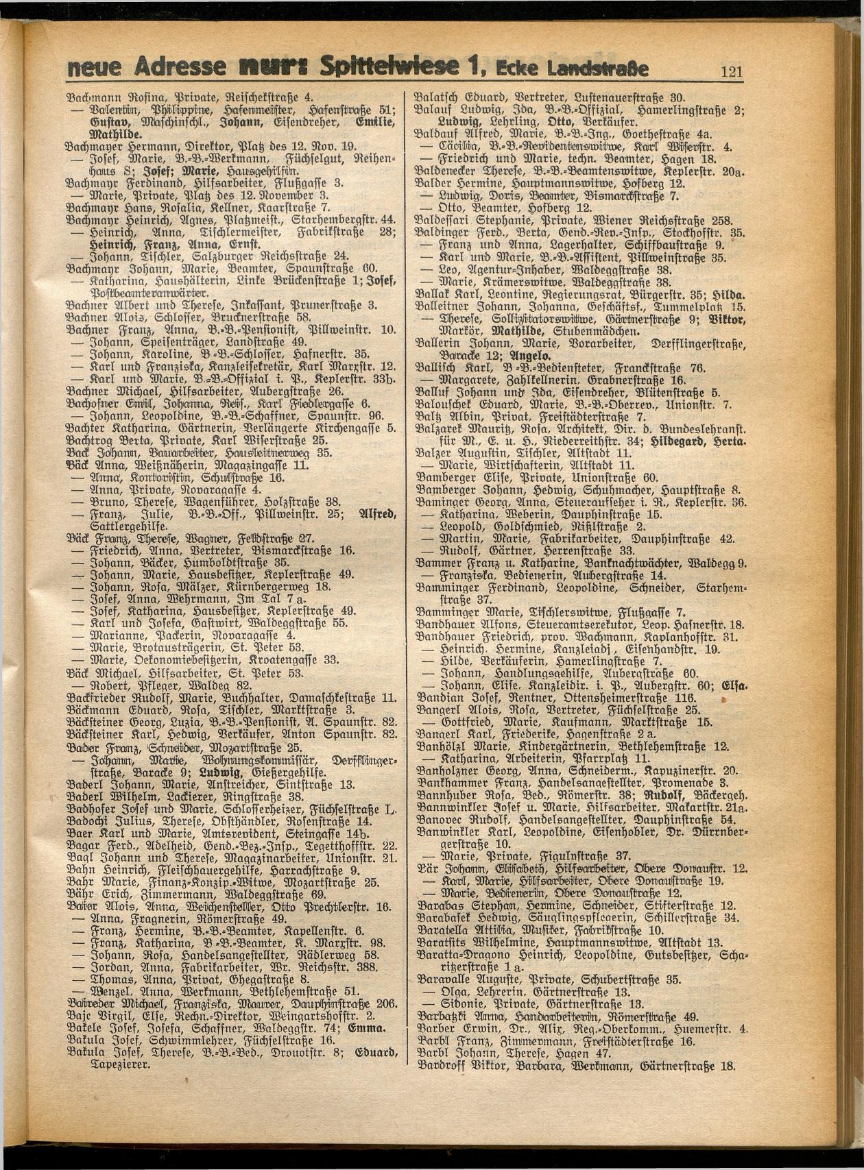 Amtliches Linzer Adreßbuch 1932 - Seite 131
