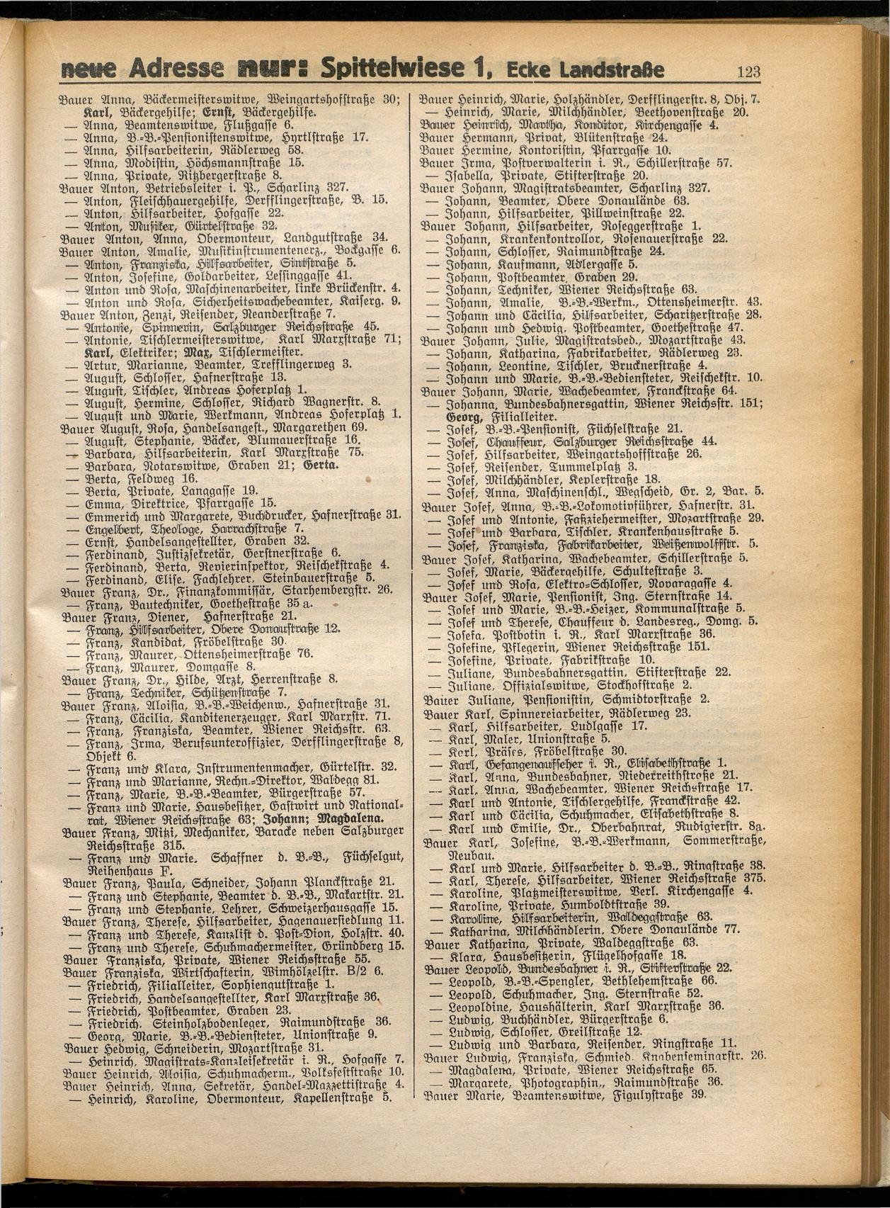 Amtliches Linzer Adreßbuch 1932 - Seite 133