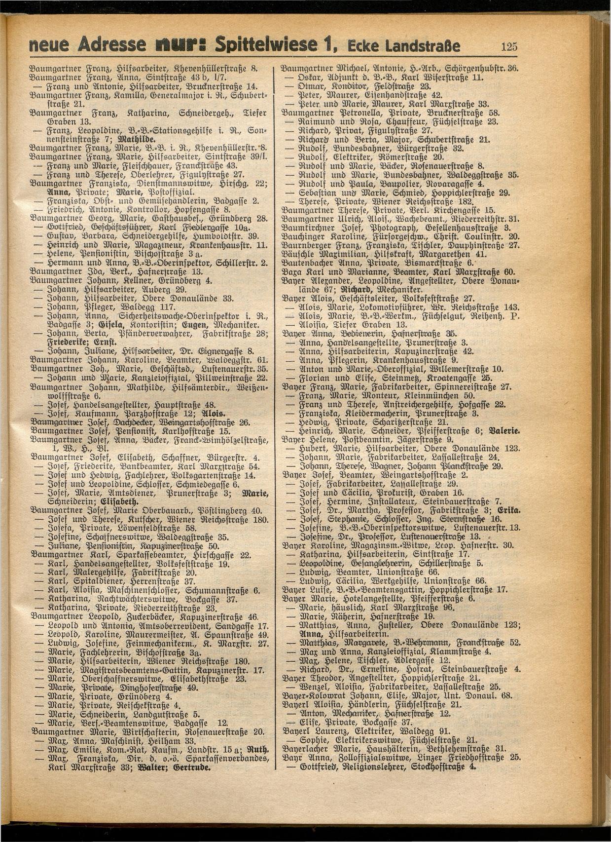 Amtliches Linzer Adreßbuch 1932 - Seite 135