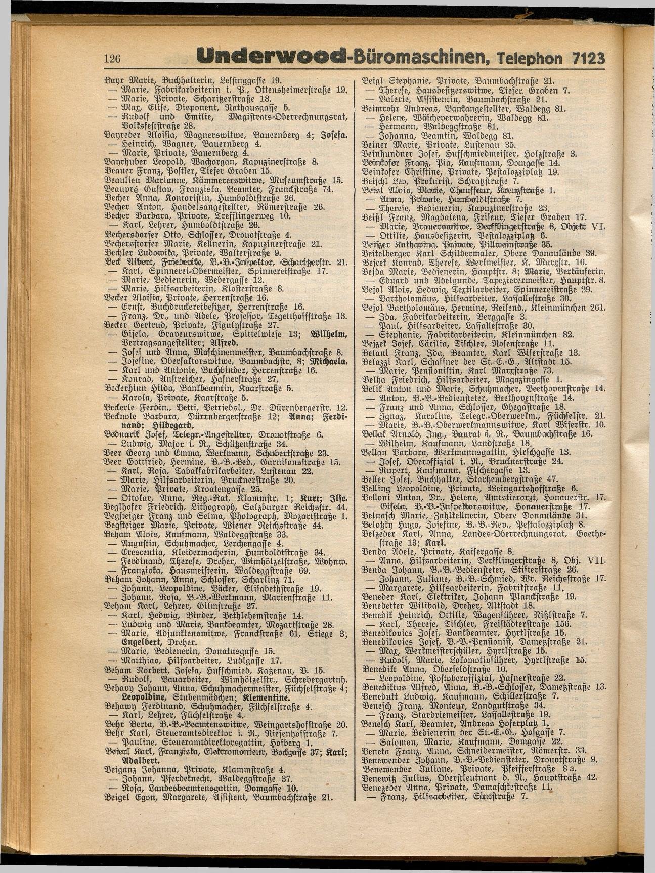 Amtliches Linzer Adreßbuch 1932 - Seite 136