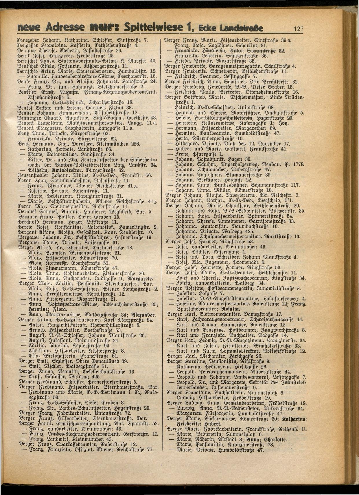 Amtliches Linzer Adreßbuch 1932 - Seite 137