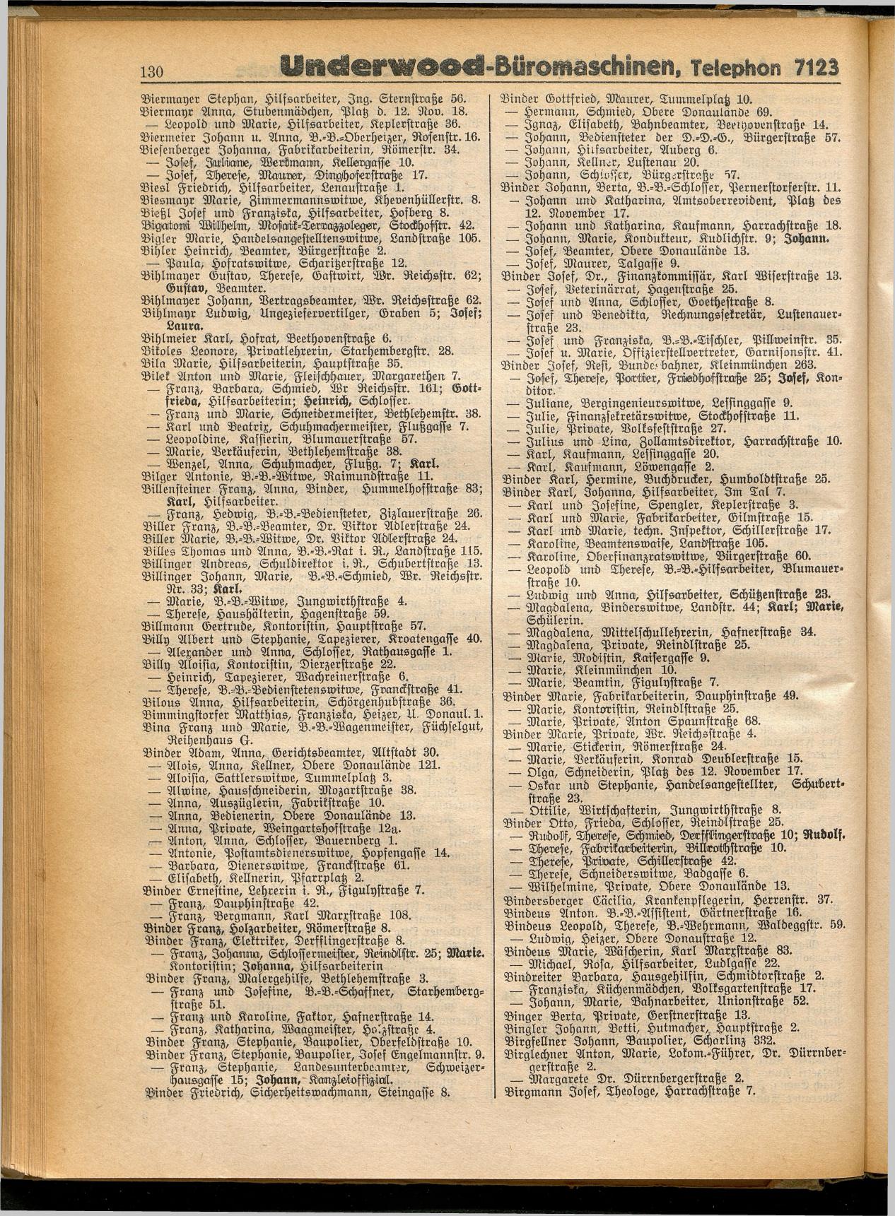 Amtliches Linzer Adreßbuch 1932 - Seite 140