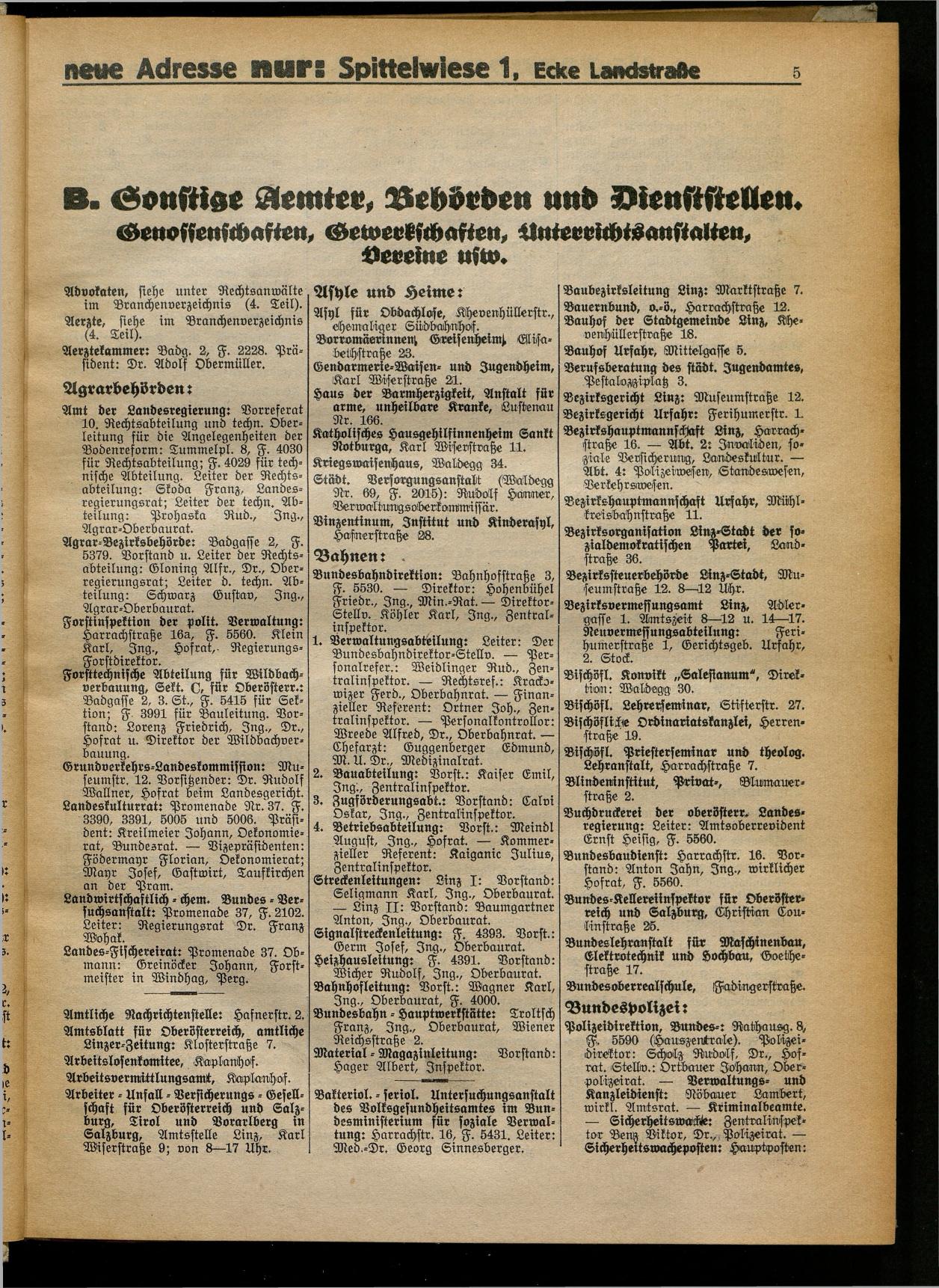 Amtliches Linzer Adreßbuch 1932 - Seite 15