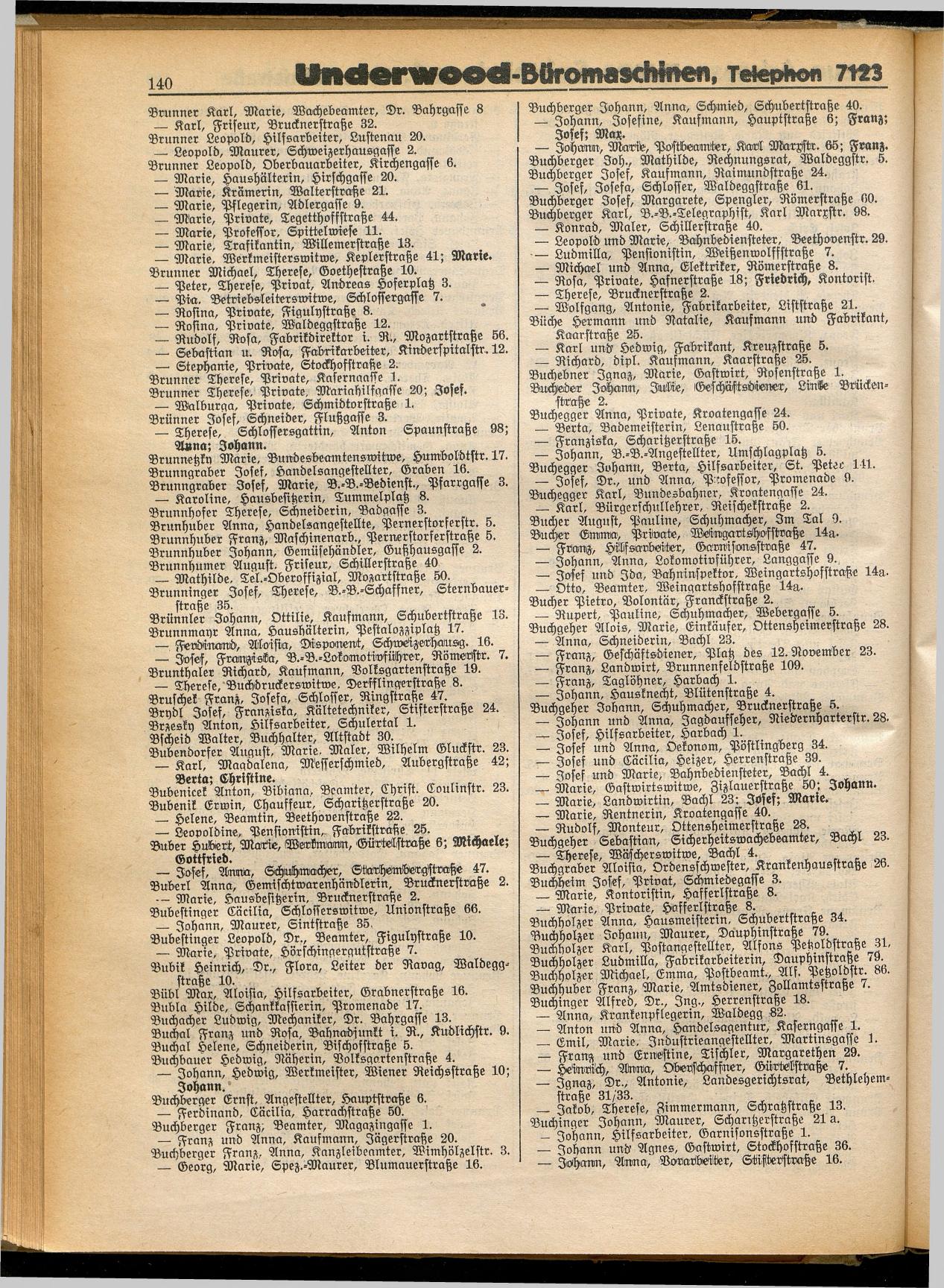 Amtliches Linzer Adreßbuch 1932 - Seite 150