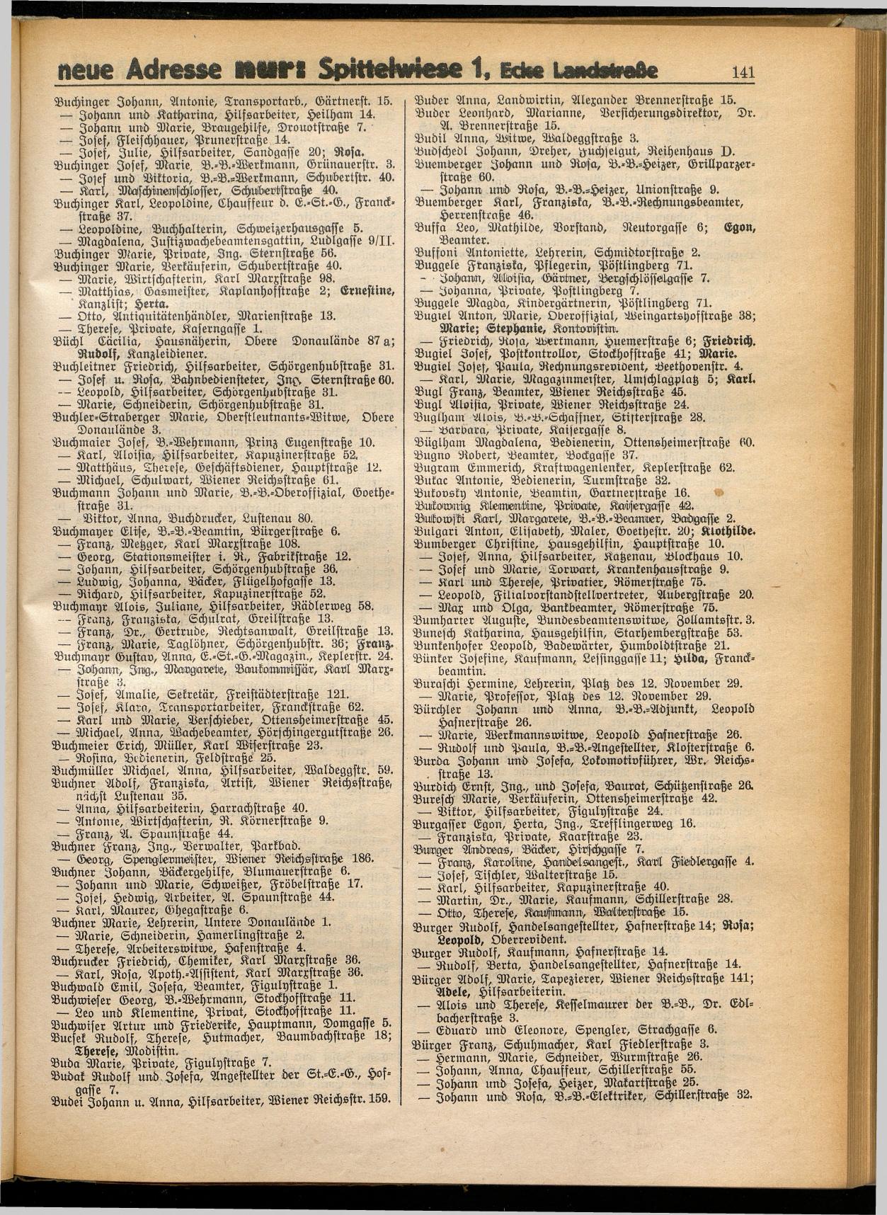 Amtliches Linzer Adreßbuch 1932 - Seite 151