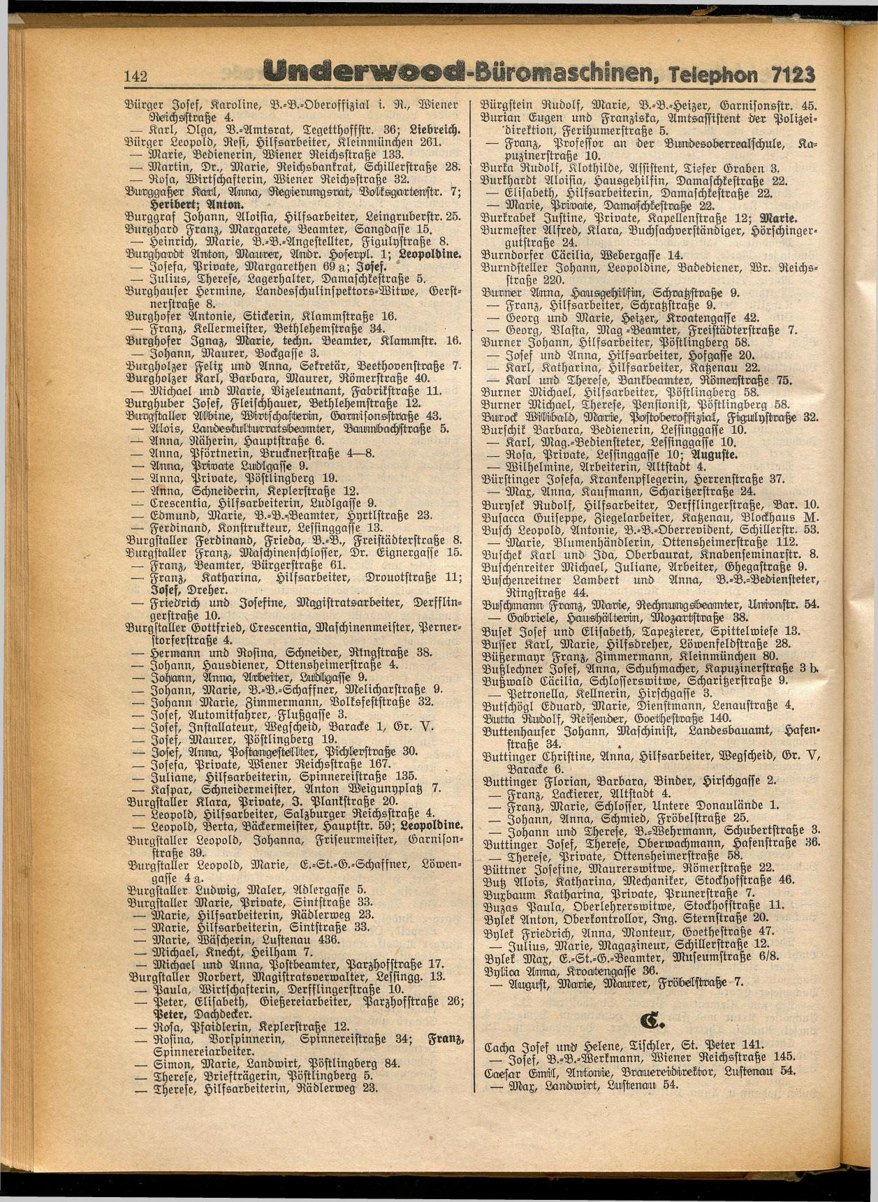 Amtliches Linzer Adreßbuch 1932 - Seite 152