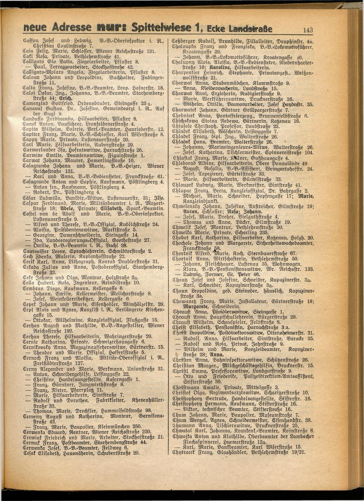 Amtliches Linzer Adreßbuch 1932 - Seite 153