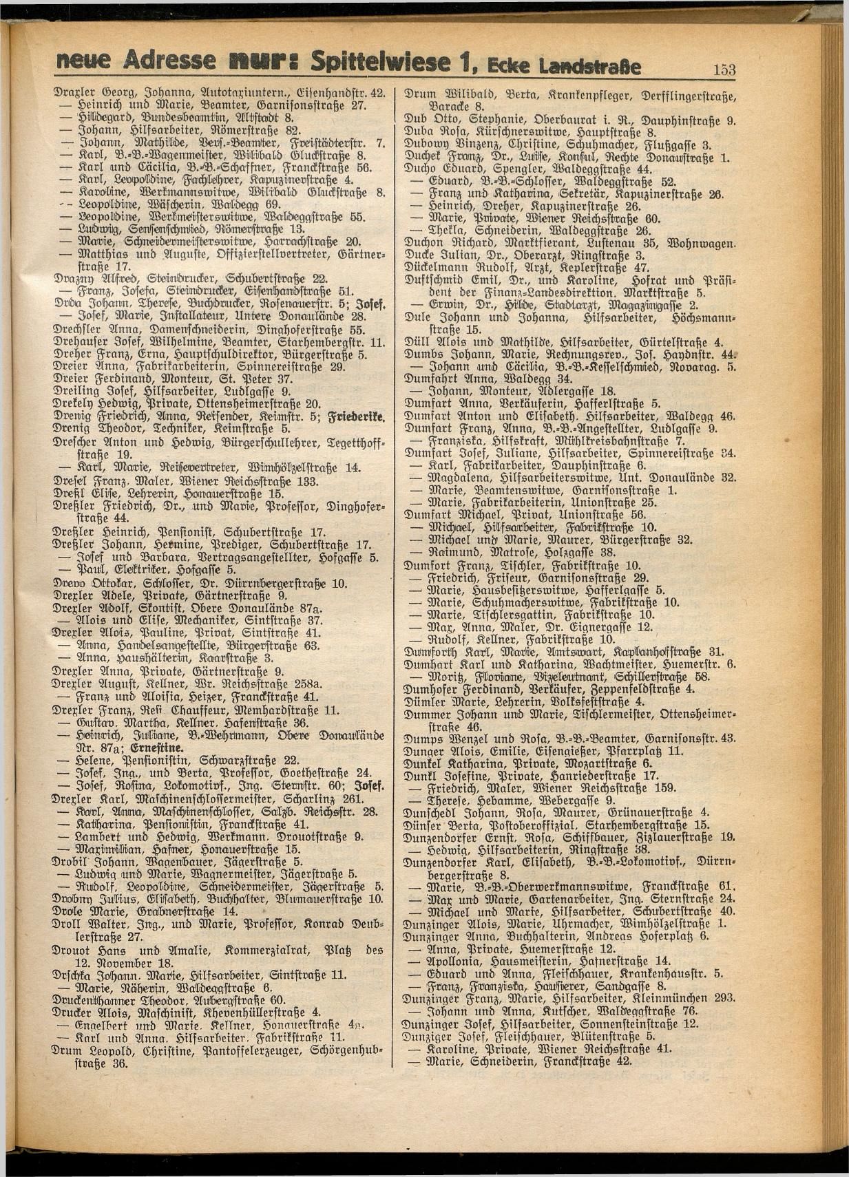 Amtliches Linzer Adreßbuch 1932 - Seite 163