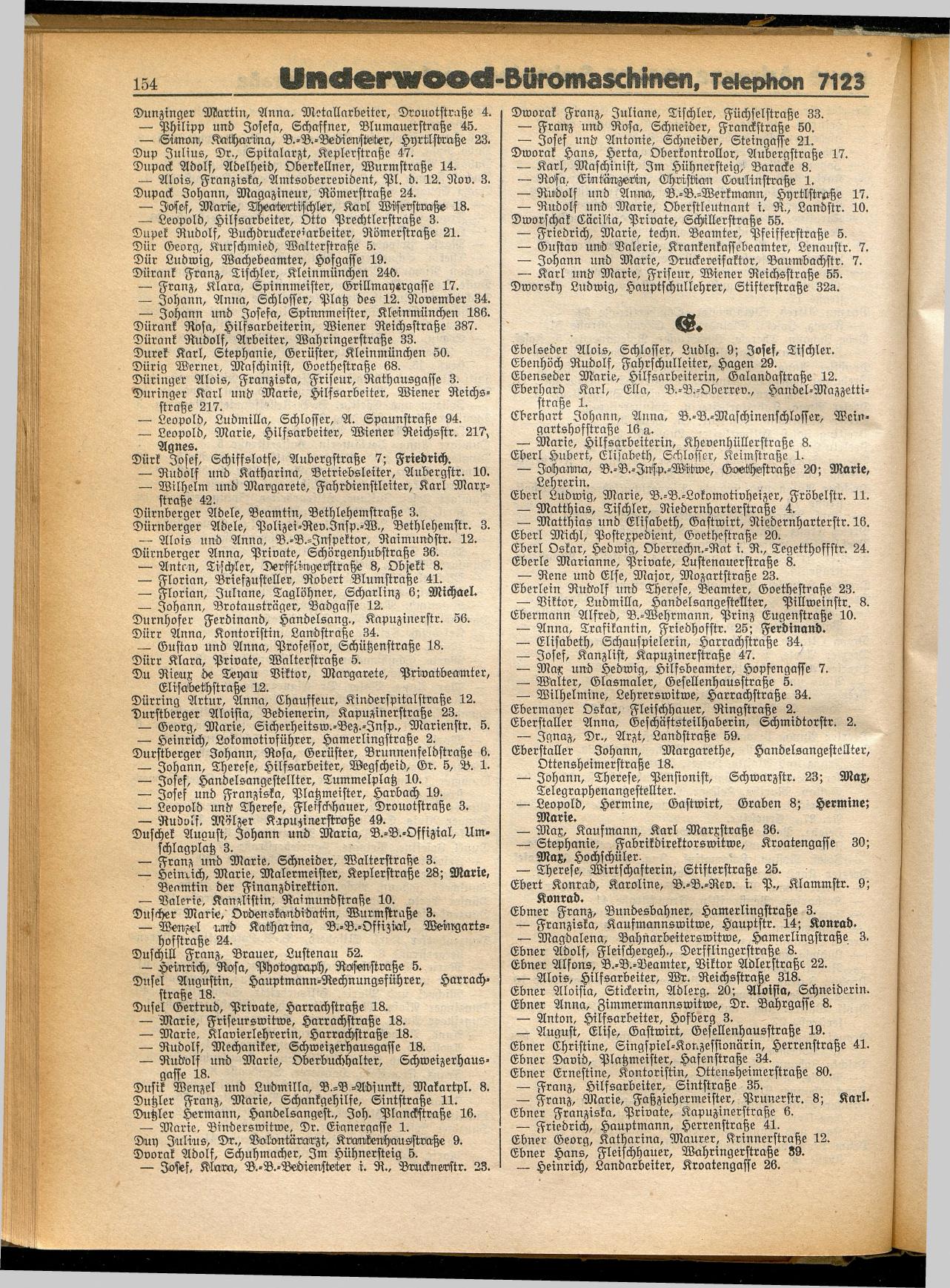 Amtliches Linzer Adreßbuch 1932 - Seite 164