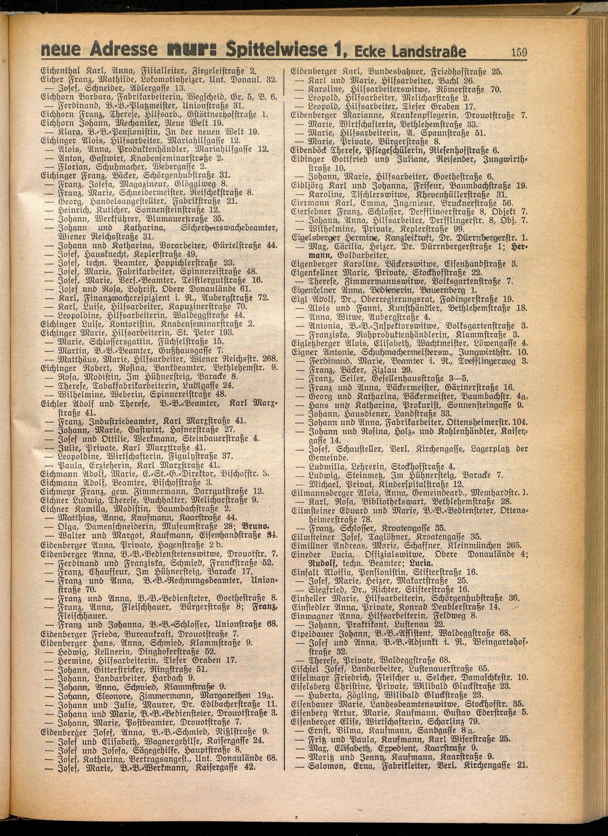 Amtliches Linzer Adreßbuch 1932 - Seite 169