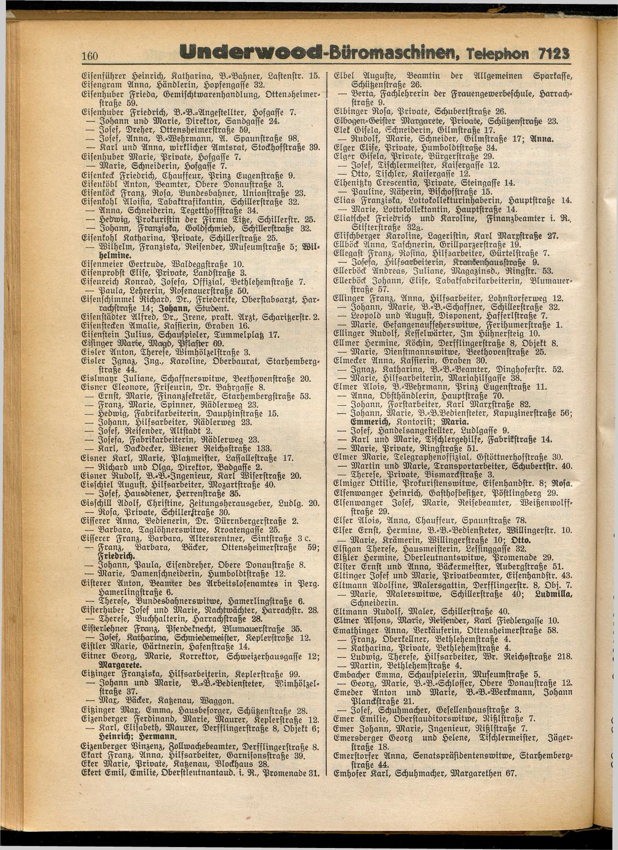 Amtliches Linzer Adreßbuch 1932 - Seite 170