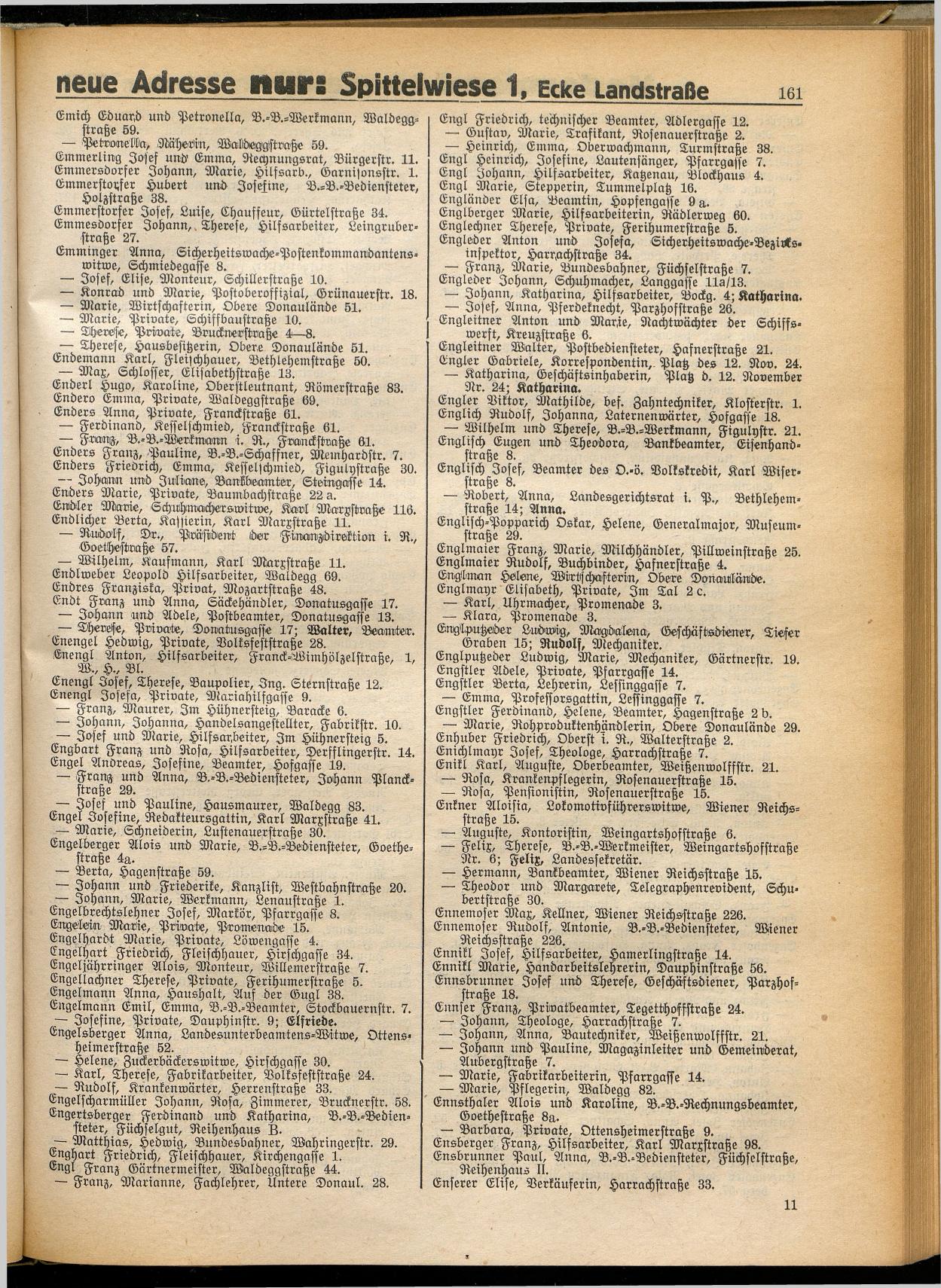 Amtliches Linzer Adreßbuch 1932 - Seite 171