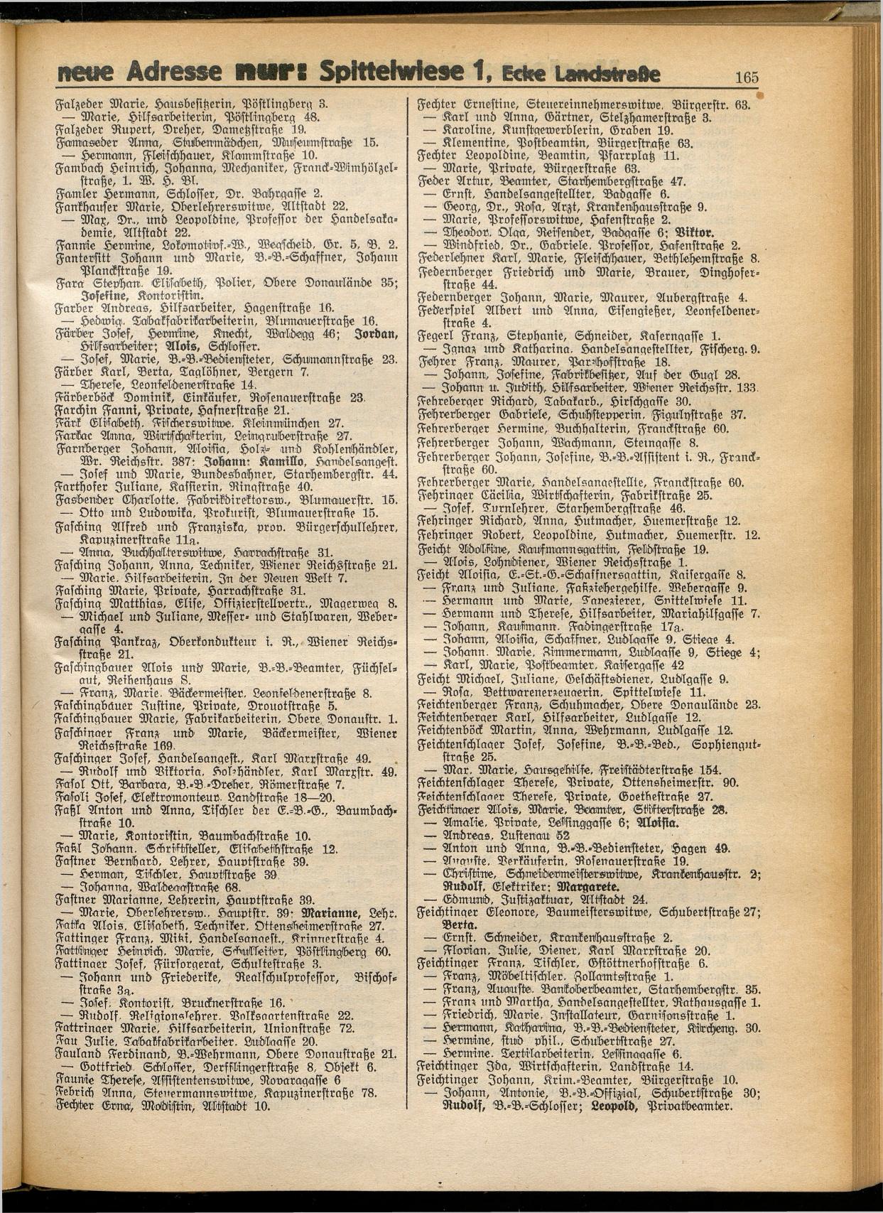 Amtliches Linzer Adreßbuch 1932 - Seite 175