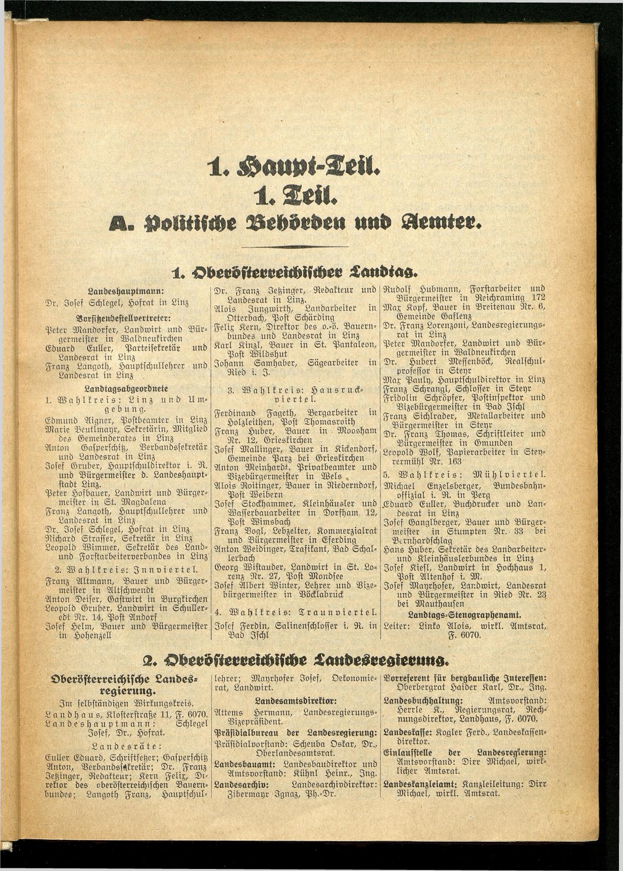 Amtliches Linzer Adreßbuch 1934 - Page 7