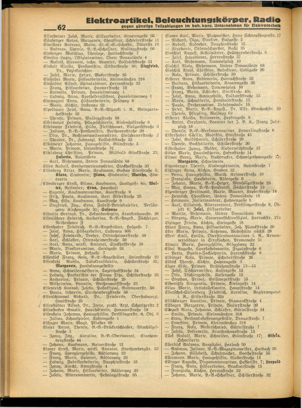 Amtliches Linzer Adreßbuch 1936 - Seite 196