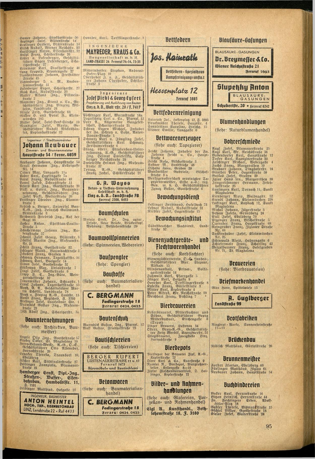 Amtliches Linzer Adreßbuch 1940 - Seite 110