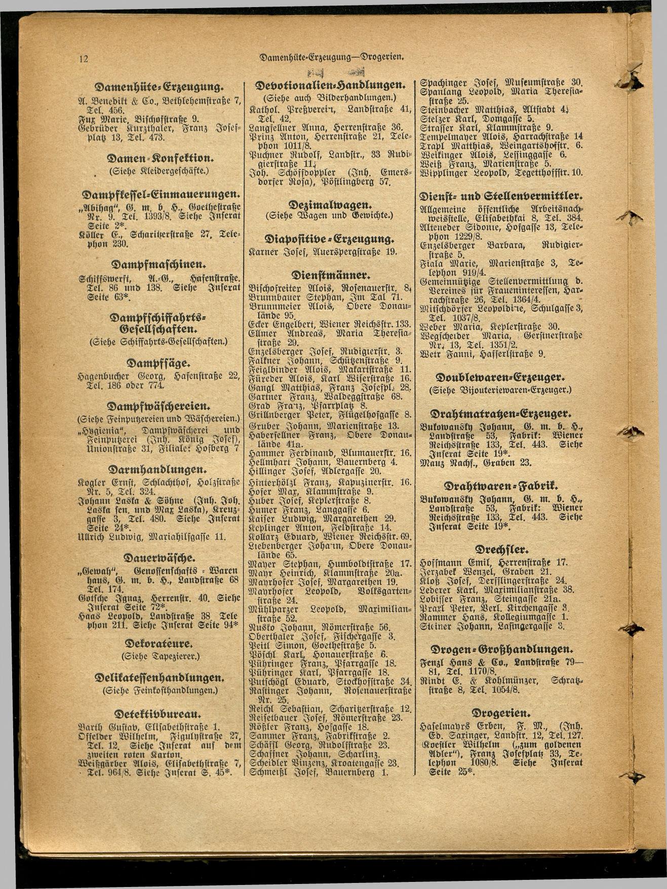 Linzer Adreßbuch 1921 - Seite 352