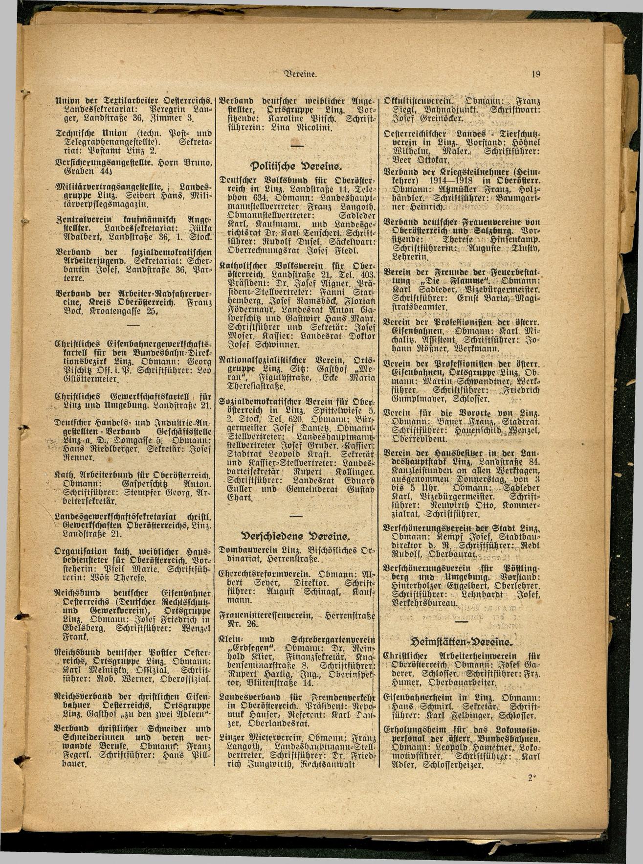 Linzer Adreßbuch 1921 - Page 435