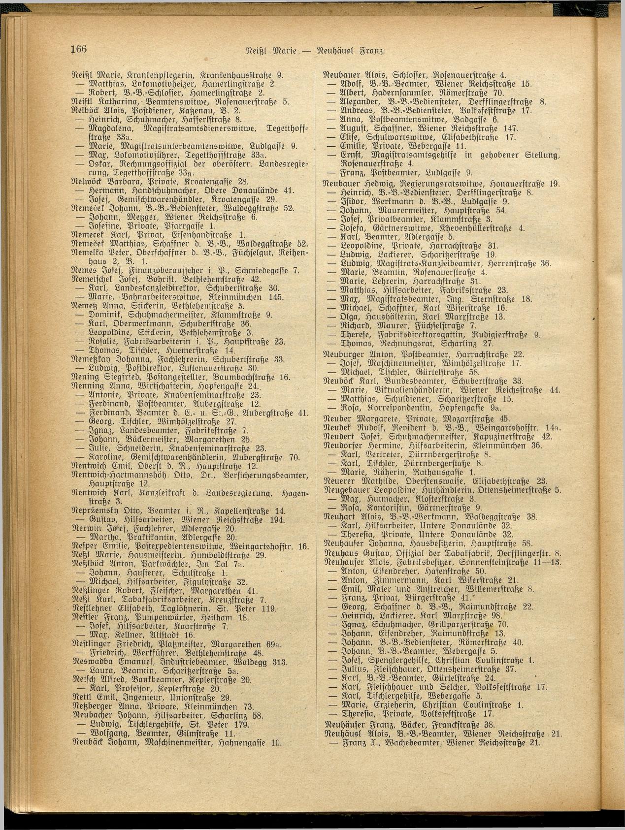 Linzer Adreßbuch 1925 - Seite 178