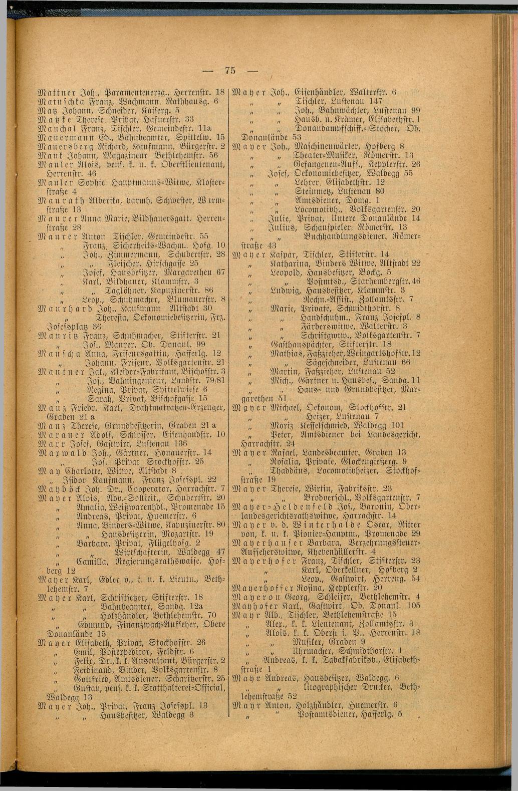Allgemeines Wohnungs-, Handels- und Gewerbe-Adreßbuch der Städte Linz und Urfahr. 1890-93 - Seite 173