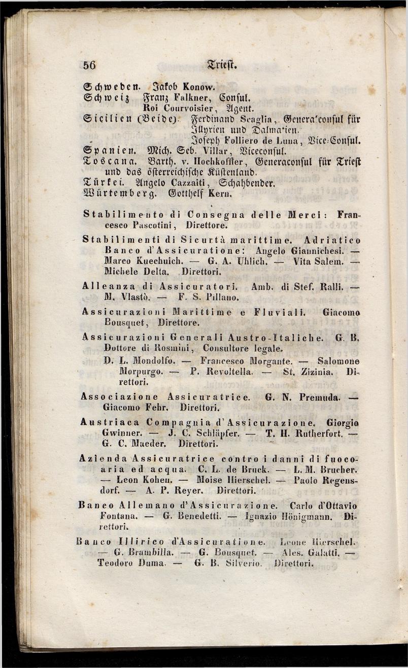 Grosses Adressbuch der Kaufleute. No. 11. Tyrol, Steyermark, Illyrien, Dalmatien und Triest 1844 - Seite 62