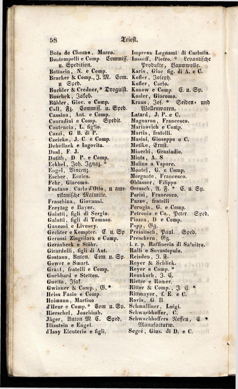 Grosses Adressbuch der Kaufleute. No. 11. Tyrol, Steyermark, Illyrien, Dalmatien und Triest 1844 - Seite 64