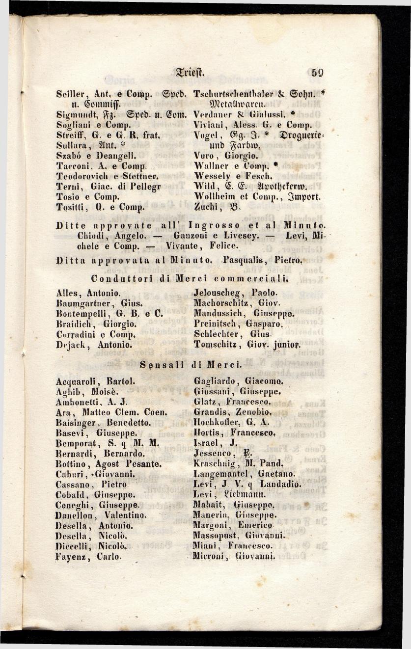 Grosses Adressbuch der Kaufleute. No. 11. Tyrol, Steyermark, Illyrien, Dalmatien und Triest 1844 - Seite 65