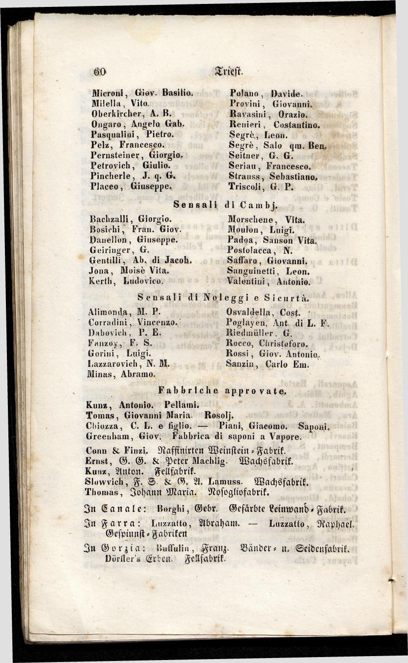 Grosses Adressbuch der Kaufleute. No. 11. Tyrol, Steyermark, Illyrien, Dalmatien und Triest 1844 - Seite 66