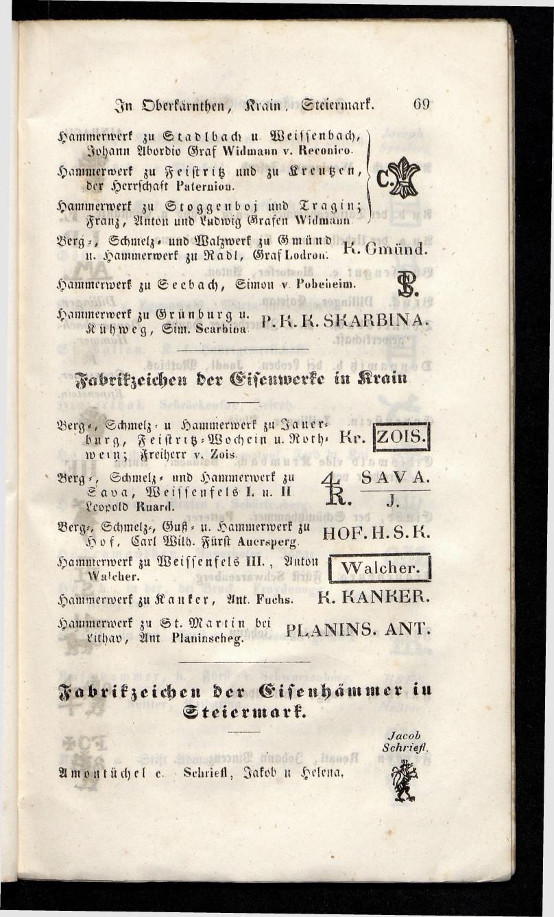 Grosses Adressbuch der Kaufleute. No. 11. Tyrol, Steyermark, Illyrien, Dalmatien und Triest 1844 - Seite 75