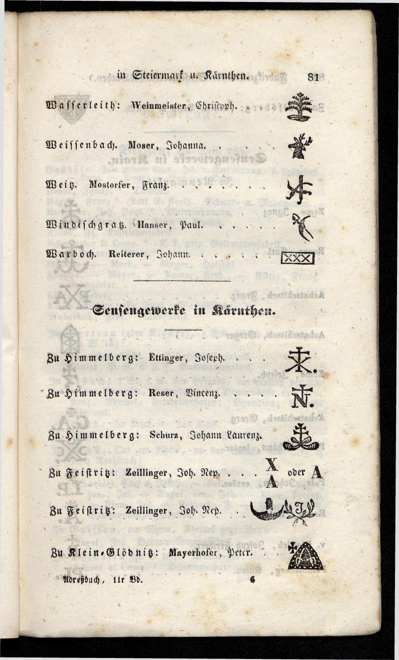 Grosses Adressbuch der Kaufleute. No. 11. Tyrol, Steyermark, Illyrien, Dalmatien und Triest 1844 - Seite 87