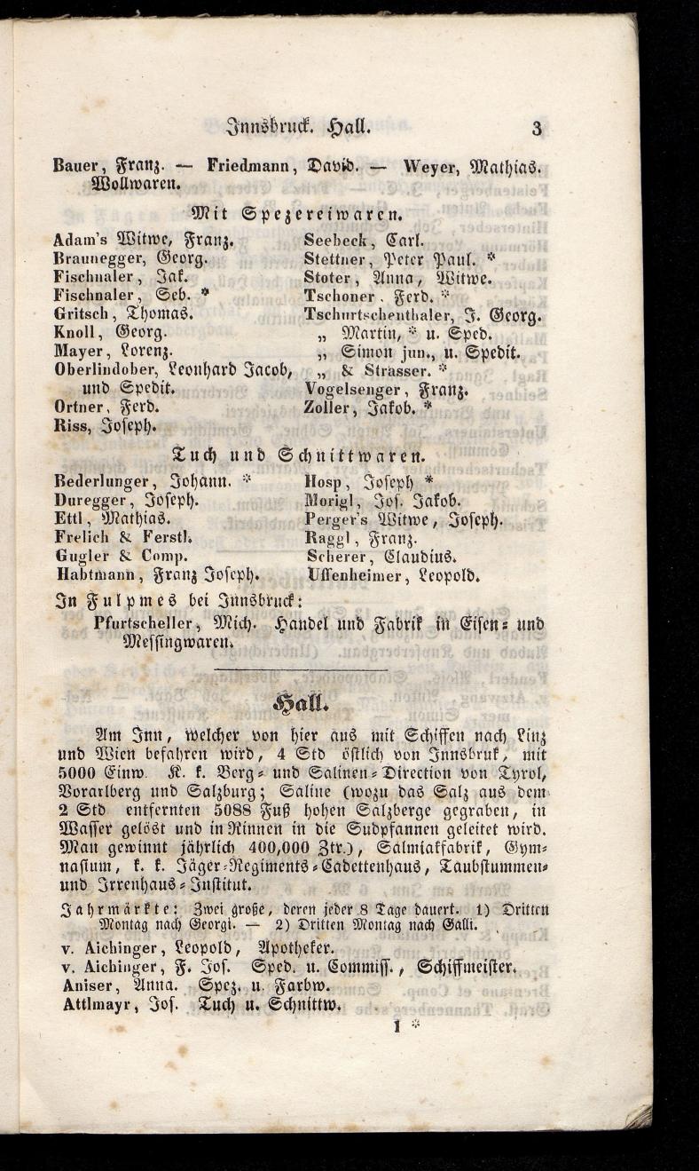 Grosses Adressbuch der Kaufleute. No. 11. Tyrol, Steyermark, Illyrien, Dalmatien und Triest 1844 - Seite 9