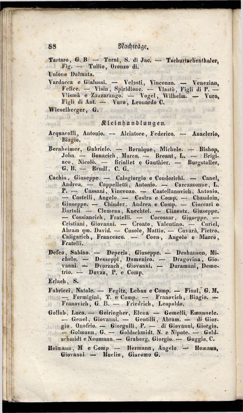 Grosses Adressbuch der Kaufleute. No. 11. Tyrol, Steyermark, Illyrien, Dalmatien und Triest 1844 - Seite 94