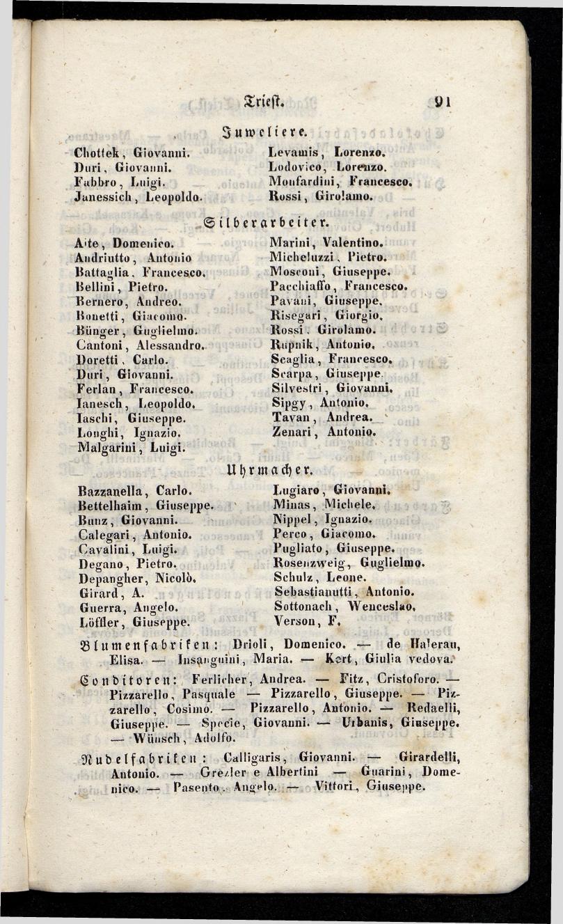 Grosses Adressbuch der Kaufleute. No. 11. Tyrol, Steyermark, Illyrien, Dalmatien und Triest 1844 - Seite 97