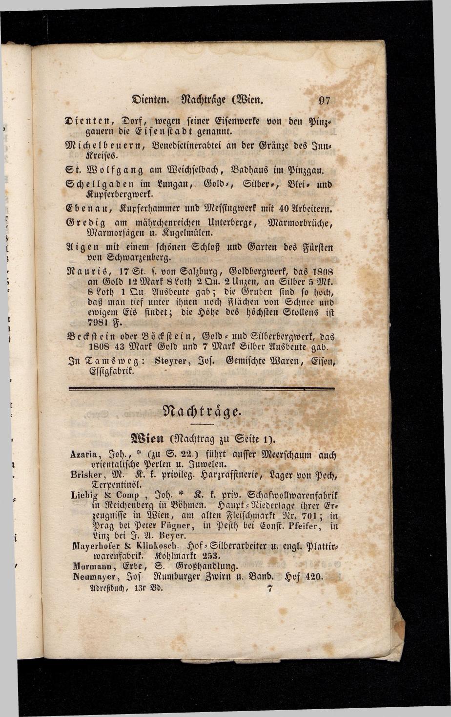 Grosses Adressbuch der Kaufleute. No. 13. Oesterreich ober u. unter der Enns 1844 - Seite 101