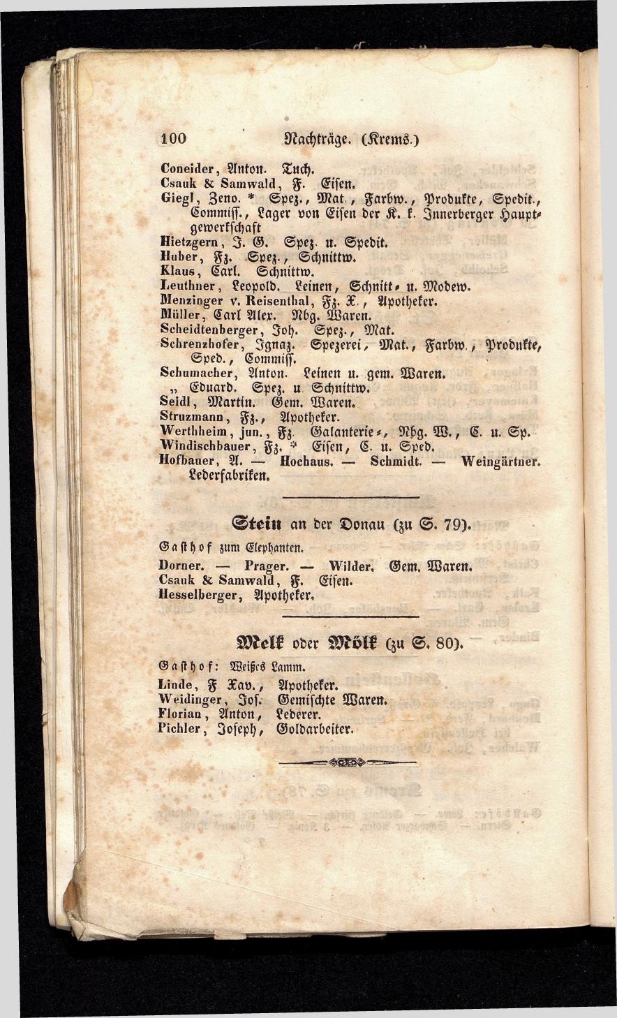 Grosses Adressbuch der Kaufleute. No. 13. Oesterreich ober u. unter der Enns 1844 - Seite 104