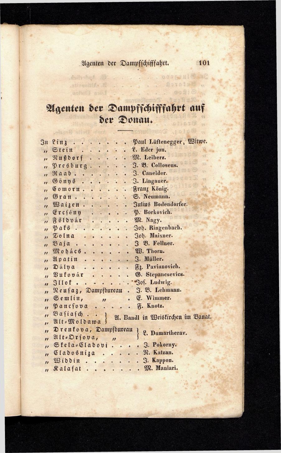 Grosses Adressbuch der Kaufleute. No. 13. Oesterreich ober u. unter der Enns 1844 - Seite 105