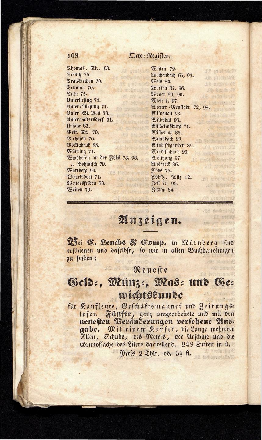 Grosses Adressbuch der Kaufleute. No. 13. Oesterreich ober u. unter der Enns 1844 - Seite 112