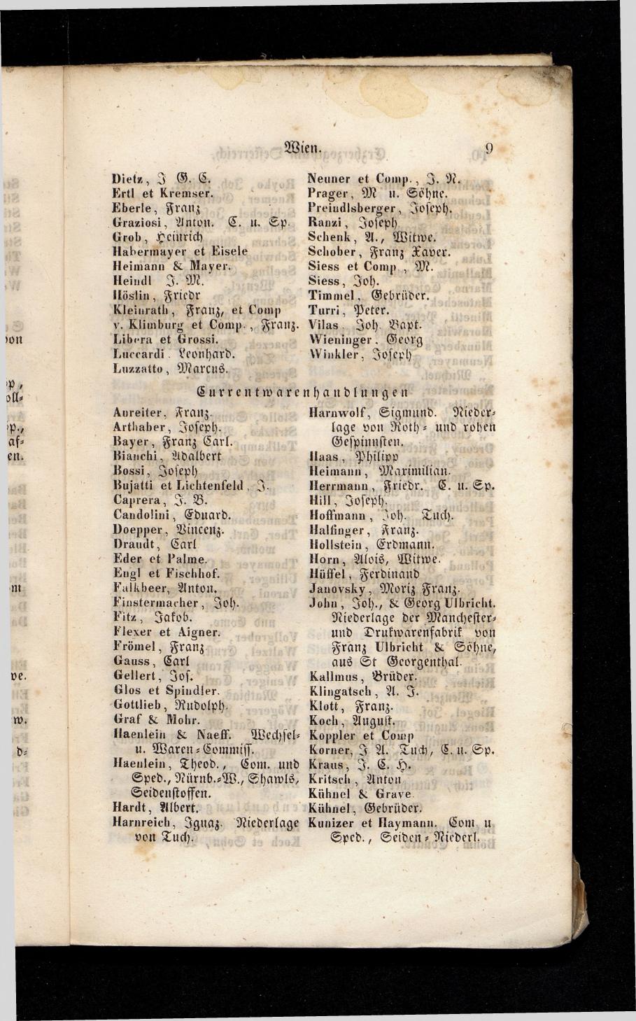 Grosses Adressbuch der Kaufleute. No. 13. Oesterreich ober u. unter der Enns 1844 - Seite 13