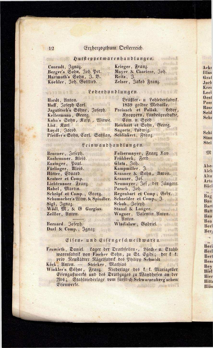 Grosses Adressbuch der Kaufleute. No. 13. Oesterreich ober u. unter der Enns 1844 - Seite 16