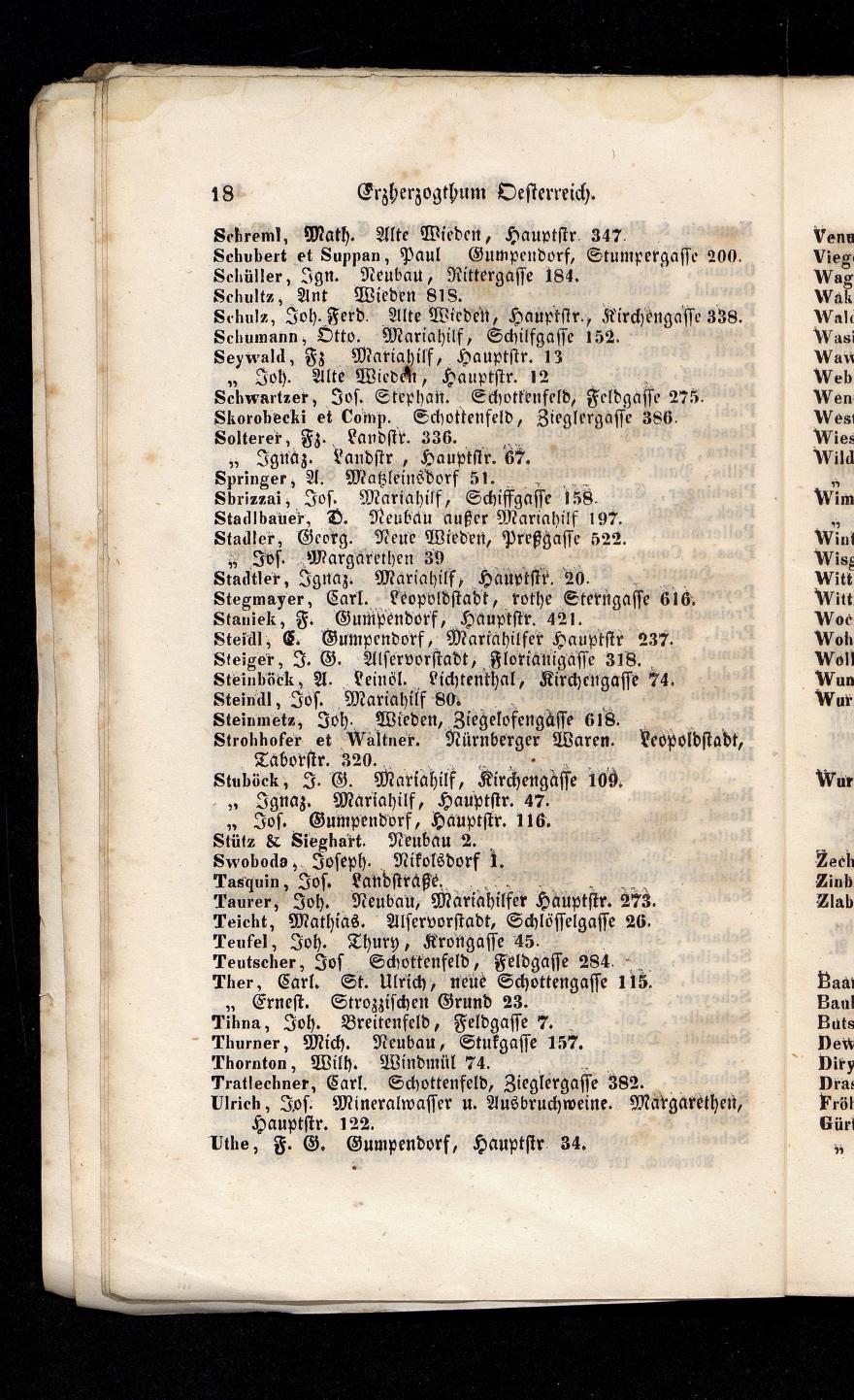 Grosses Adressbuch der Kaufleute. No. 13. Oesterreich ober u. unter der Enns 1844 - Seite 22