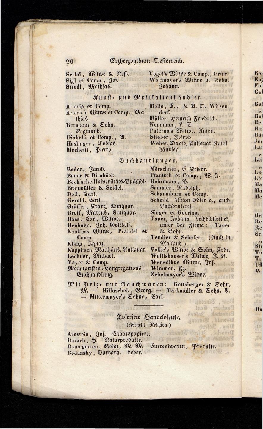 Grosses Adressbuch der Kaufleute. No. 13. Oesterreich ober u. unter der Enns 1844 - Seite 24