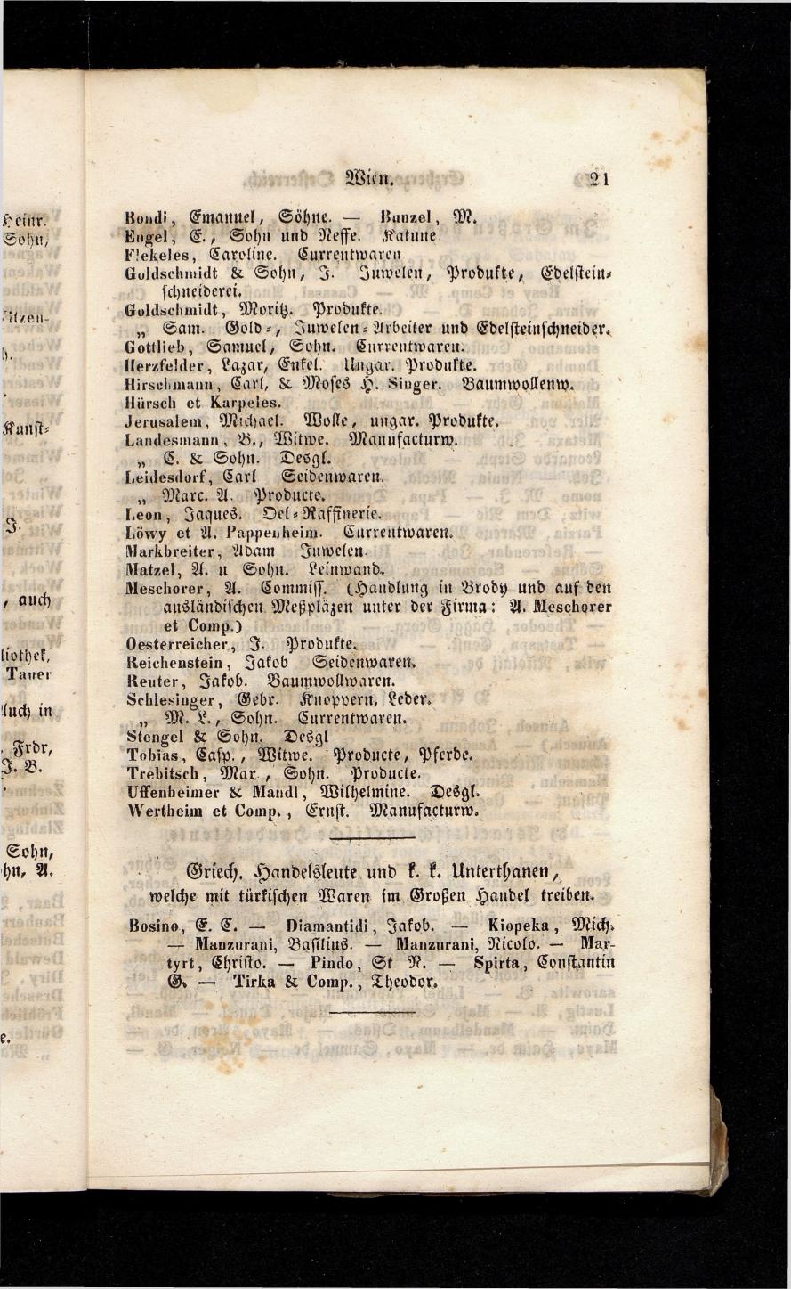 Grosses Adressbuch der Kaufleute. No. 13. Oesterreich ober u. unter der Enns 1844 - Seite 25