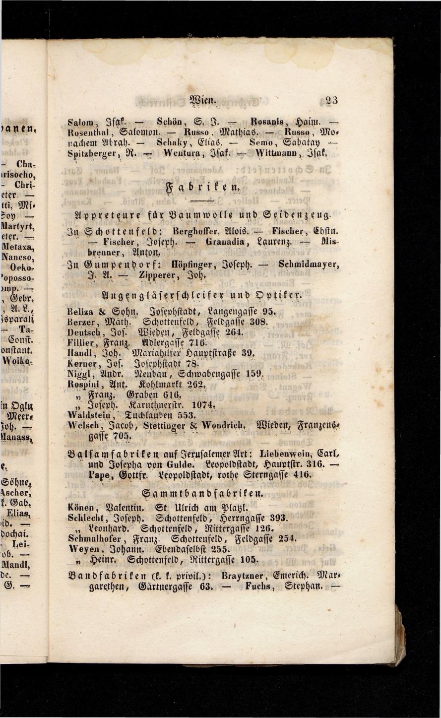 Grosses Adressbuch der Kaufleute. No. 13. Oesterreich ober u. unter der Enns 1844 - Seite 27