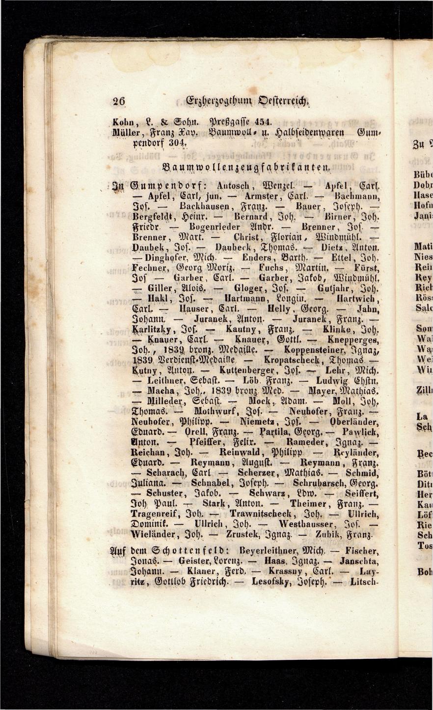 Grosses Adressbuch der Kaufleute. No. 13. Oesterreich ober u. unter der Enns 1844 - Seite 30