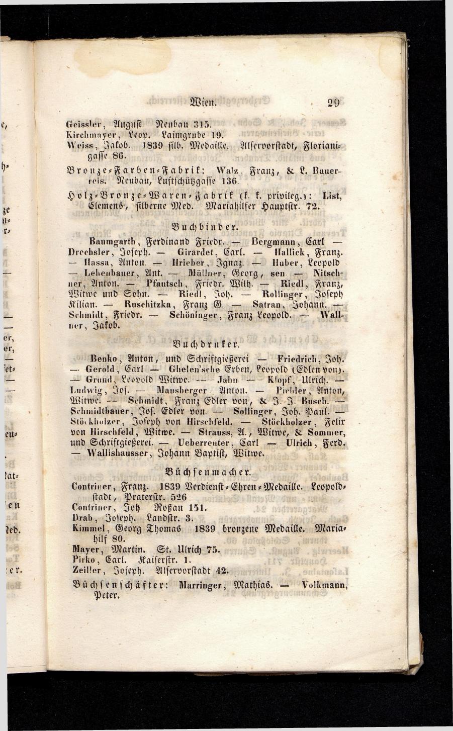 Grosses Adressbuch der Kaufleute. No. 13. Oesterreich ober u. unter der Enns 1844 - Seite 33