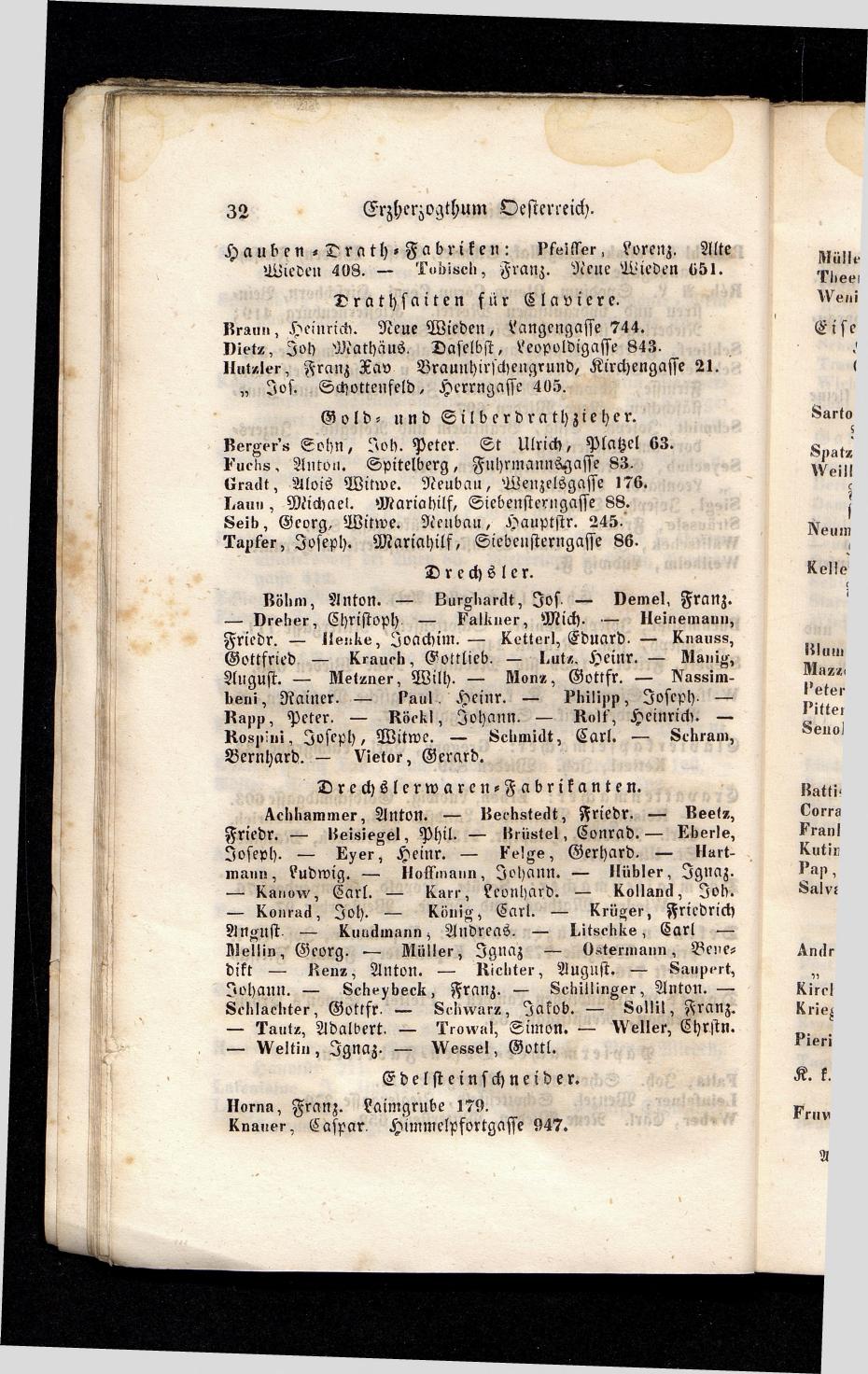 Grosses Adressbuch der Kaufleute. No. 13. Oesterreich ober u. unter der Enns 1844 - Seite 36