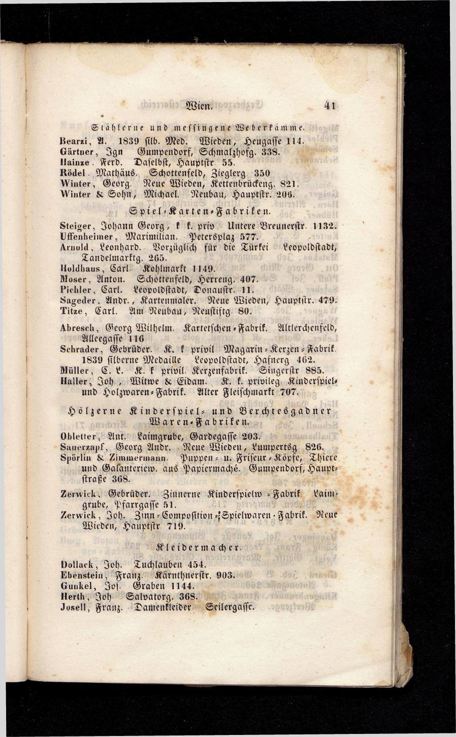 Grosses Adressbuch der Kaufleute. No. 13. Oesterreich ober u. unter der Enns 1844 - Seite 45