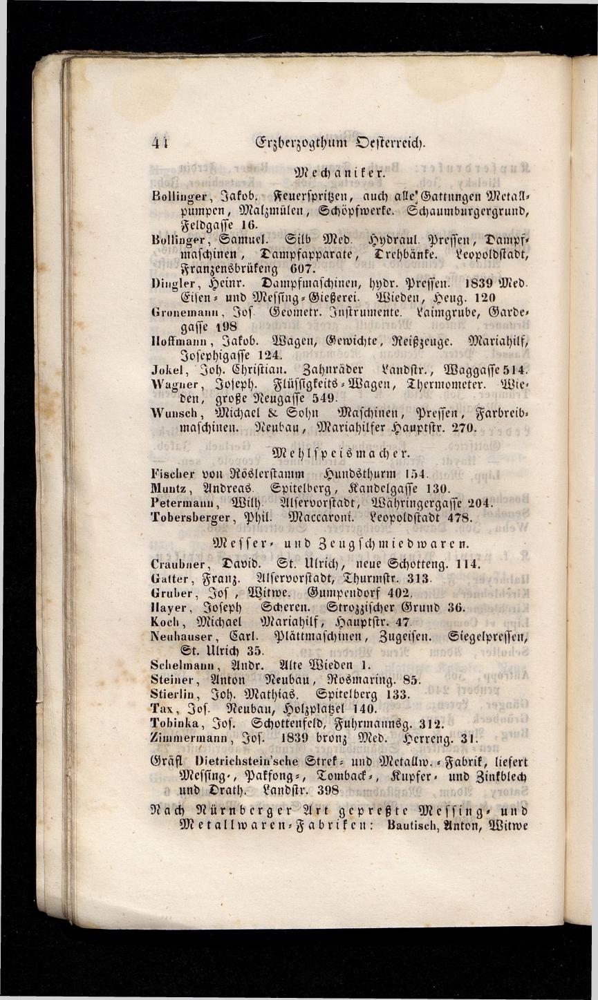 Grosses Adressbuch der Kaufleute. No. 13. Oesterreich ober u. unter der Enns 1844 - Seite 48