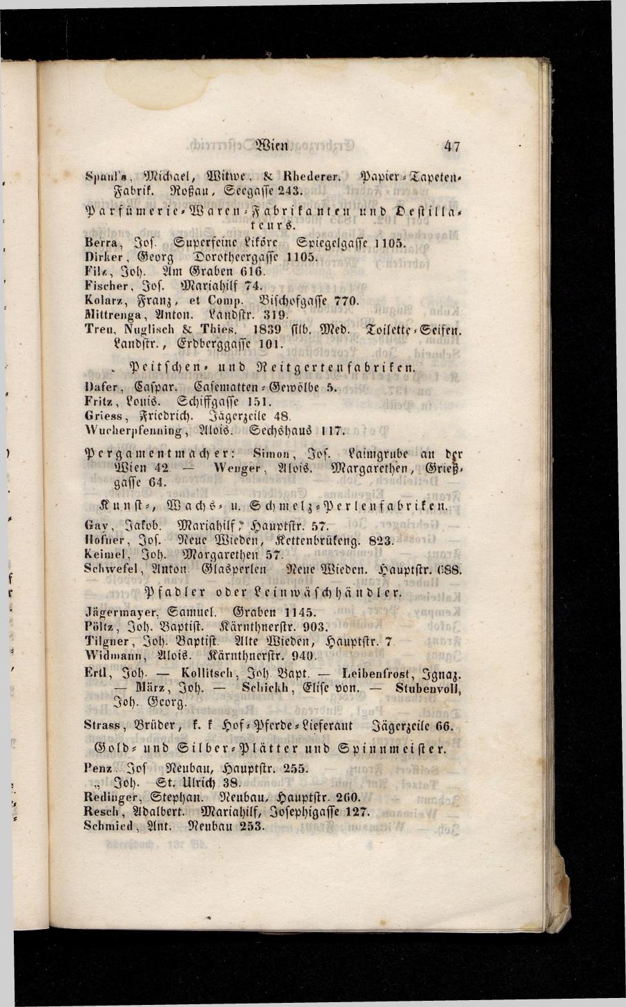 Grosses Adressbuch der Kaufleute. No. 13. Oesterreich ober u. unter der Enns 1844 - Seite 51
